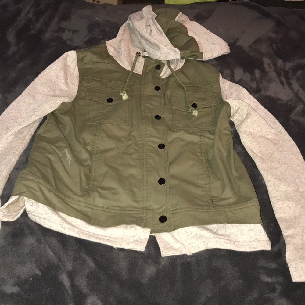 Army Green Hooded Jacket
